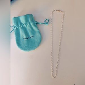 Tiffany & Co sterling silver 16 in oval link necklace